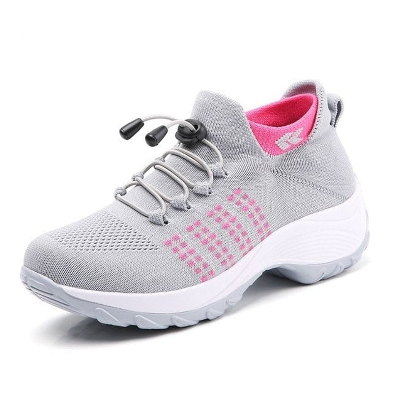 Women's Orthopedic Memory-Foam Lace-Up Platform Trainers - Variant Style 8 | Lavisa