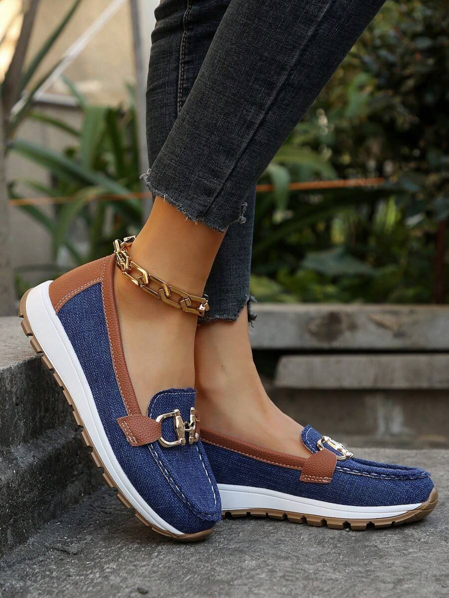 Women's Orthopedic Non-Slip Gold-Buckle Slip-On Loafers - Variant Style 10 | Lavisa