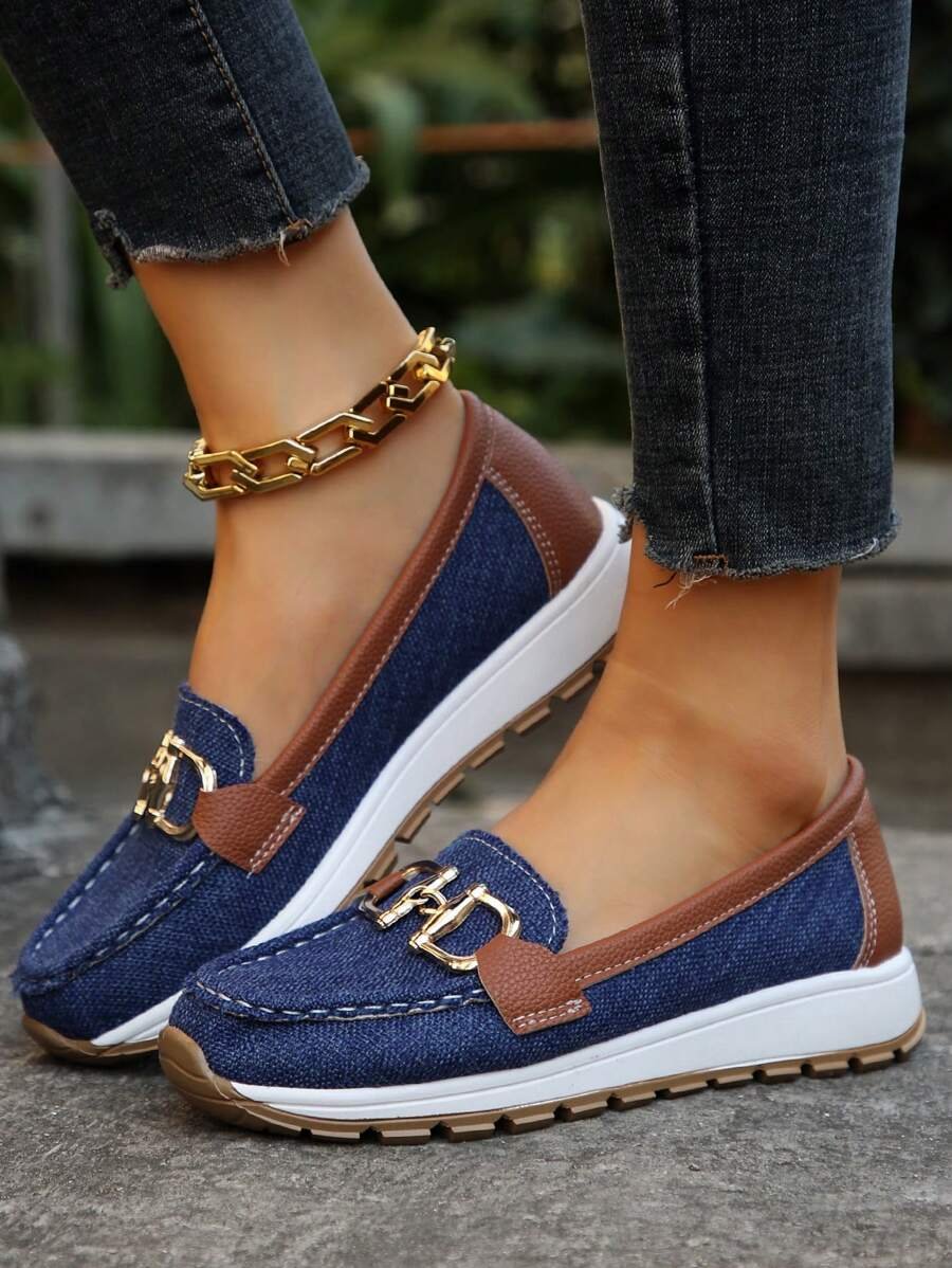Women's Orthopedic Non-Slip Gold-Buckle Slip-On Loafers - Variant Style 8 | Lavisa