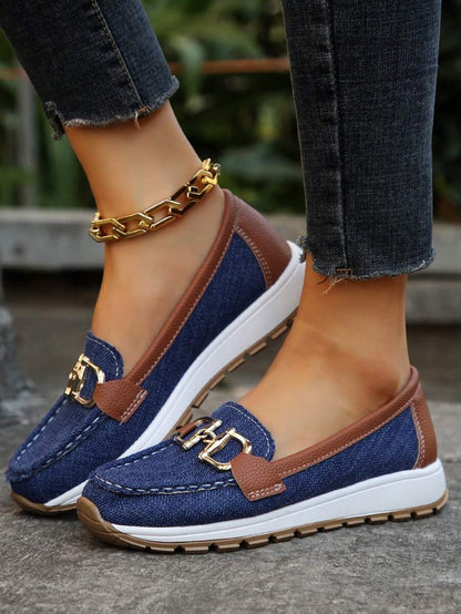 Women's Orthopedic Non-Slip Gold-Buckle Slip-On Loafers - Variant Style 8 | Lavisa