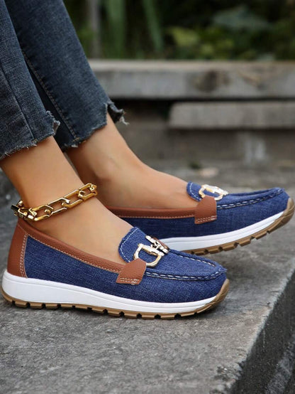 Women's Orthopedic Non-Slip Gold-Buckle Slip-On Loafers - Variant Style 9 | Lavisa