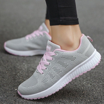 Lavisa - Women's Orthopedic Wide-Fit Lace-Up Mesh Knit Trainers