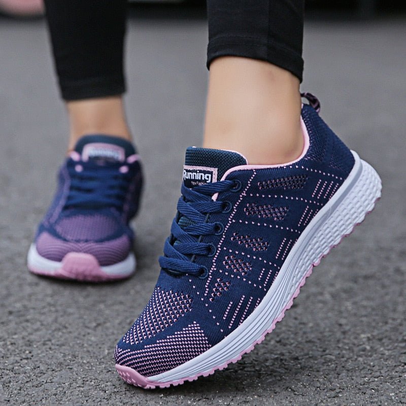 Lavisa - Women's Orthopedic Wide-Fit Lace-Up Mesh Knit Trainers