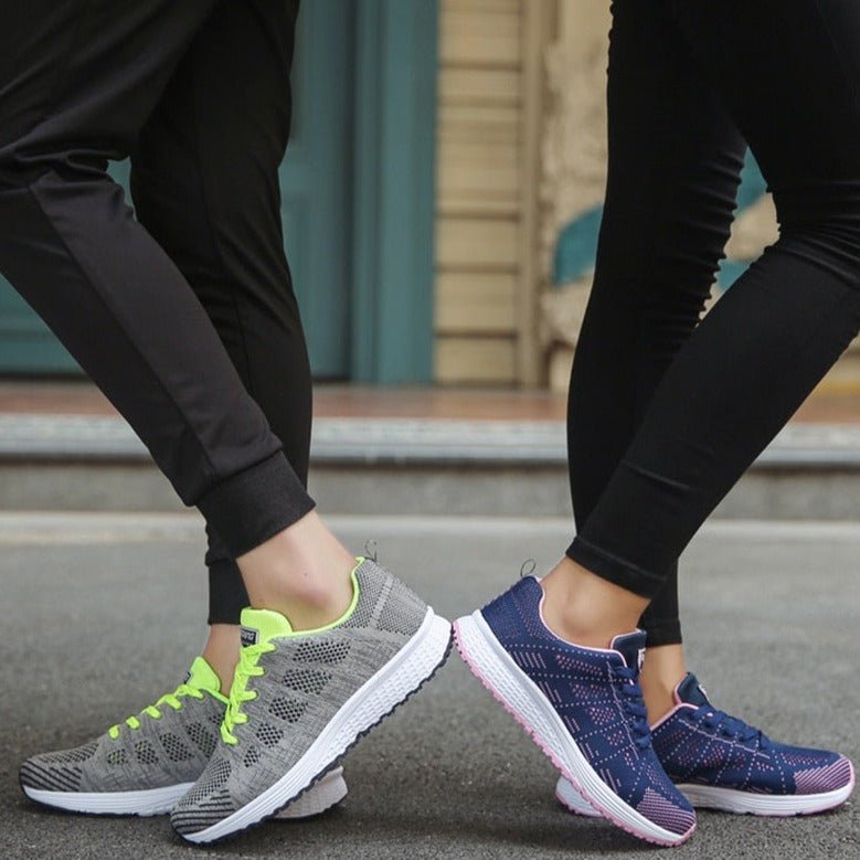 Lavisa - Women's Orthopedic Wide-Fit Lace-Up Mesh Knit Trainers