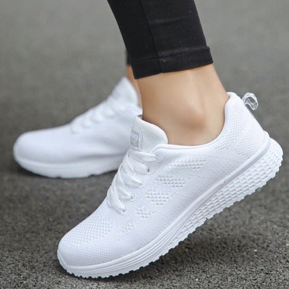 Lavisa - Women's Orthopedic Wide-Fit Lace-Up Mesh Knit Trainers