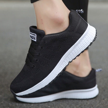 Lavisa - Women's Orthopedic Wide-Fit Lace-Up Mesh Knit Trainers
