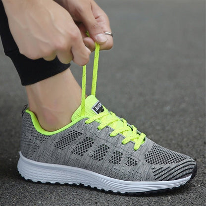 Lavisa - Women's Orthopedic Wide-Fit Lace-Up Mesh Knit Trainers
