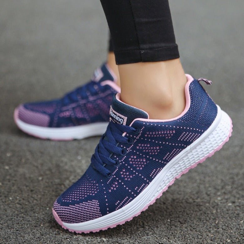 Lavisa - Women's Orthopedic Wide-Fit Lace-Up Mesh Knit Trainers