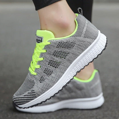 Lavisa - Women's Orthopedic Wide-Fit Lace-Up Mesh Knit Trainers