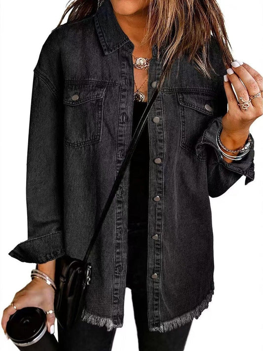 Lavisa - Womens Oversized Longline Denim Jacket