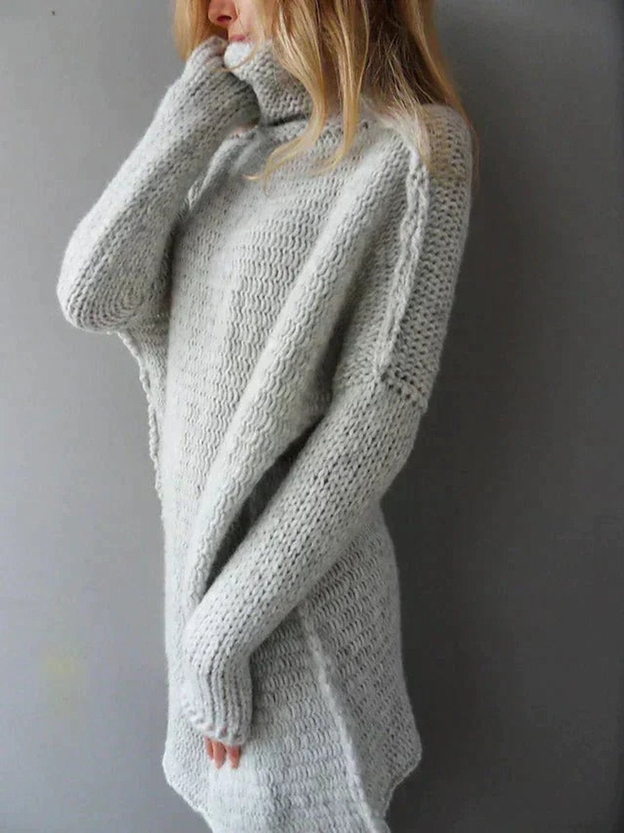 Lavisa - Women's Oversized Chunky Knit Turtleneck Sweater