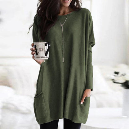 Women's Oversized Long-Sleeve Pocket Tunic Jumper Plus Size - Variant Style 14 | Lavisa