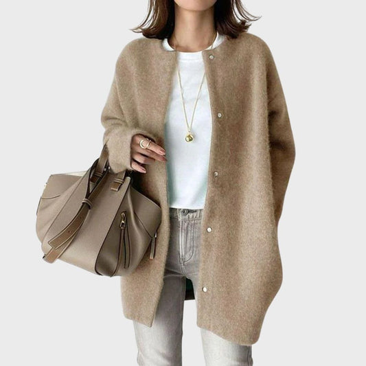 Lavisa - Women's Oversized Snap-Button Knit Cardigan