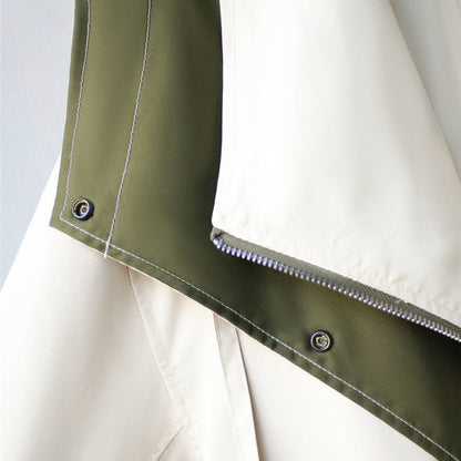 Women's Oversized Waterproof Windproof Trench Coat Dual-Collar - Side Angle | Lavisa