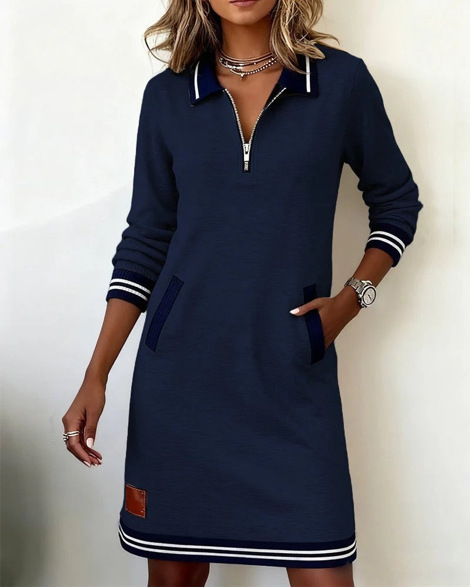 Polo Zip Neck Midi Dress - Variant Style 11 | Lavisa