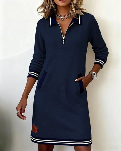 Polo Zip Neck Midi Dress - Variant Style 11 | Lavisa