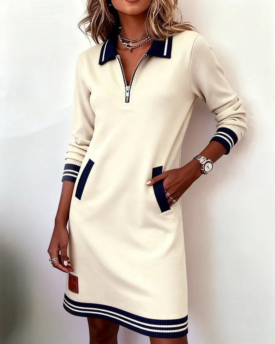 Polo Zip Neck Midi Dress - Variant Style 17 | Lavisa