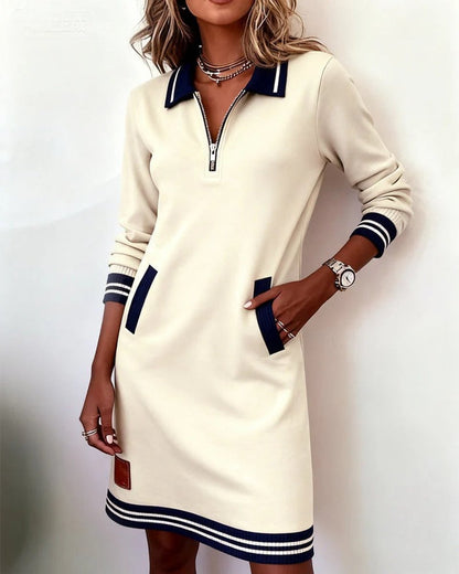 Polo Zip Neck Midi Dress - Variant Style 17 | Lavisa
