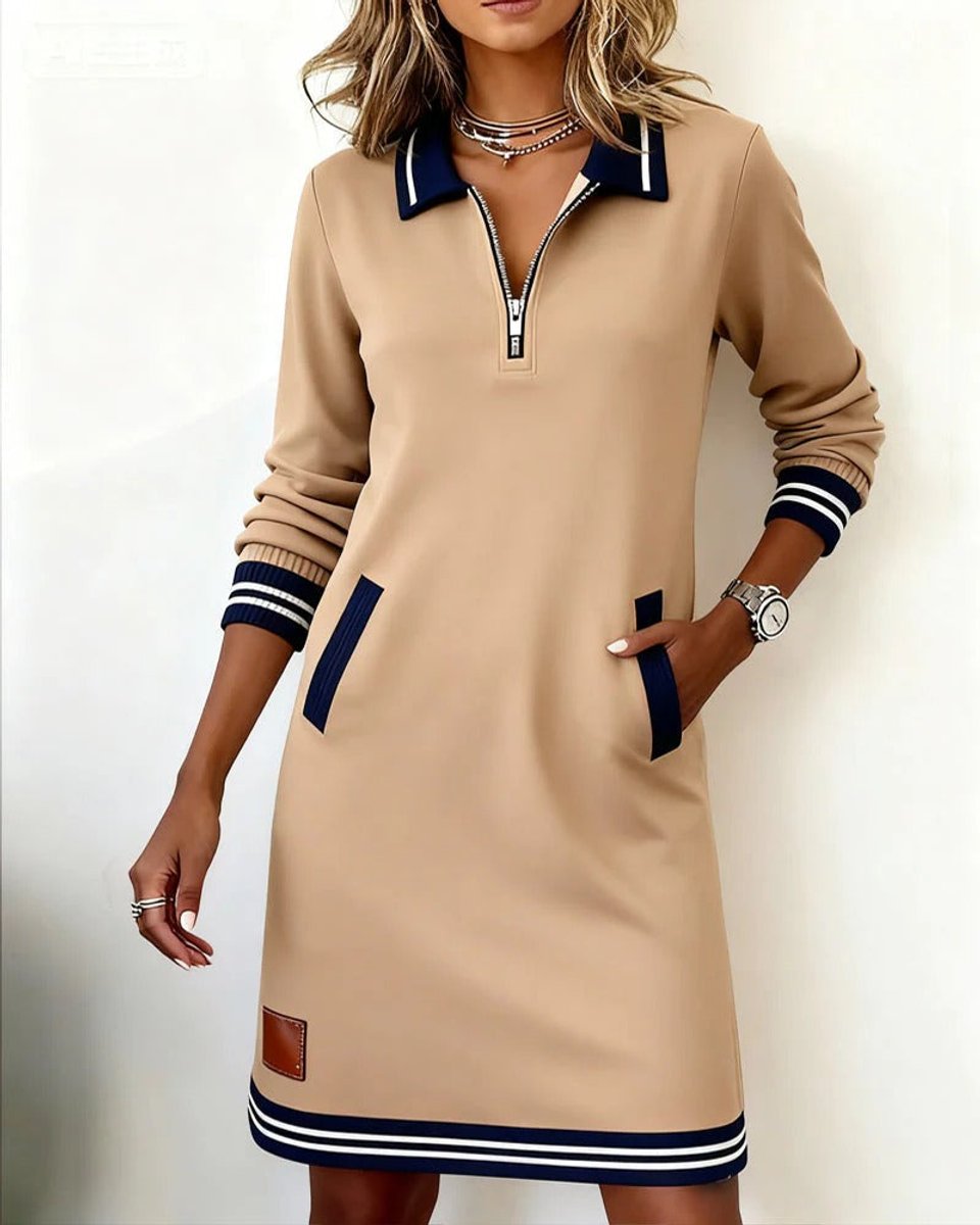 Polo Zip Neck Midi Dress - Variant Style 18 | Lavisa