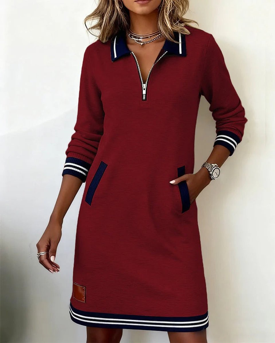 Polo Zip Neck Midi Dress - Variant Style 21 | Lavisa