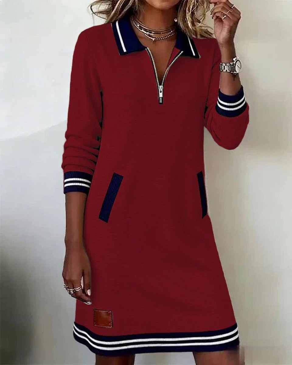Polo Zip Neck Midi Dress - Variant Style 9 | Lavisa