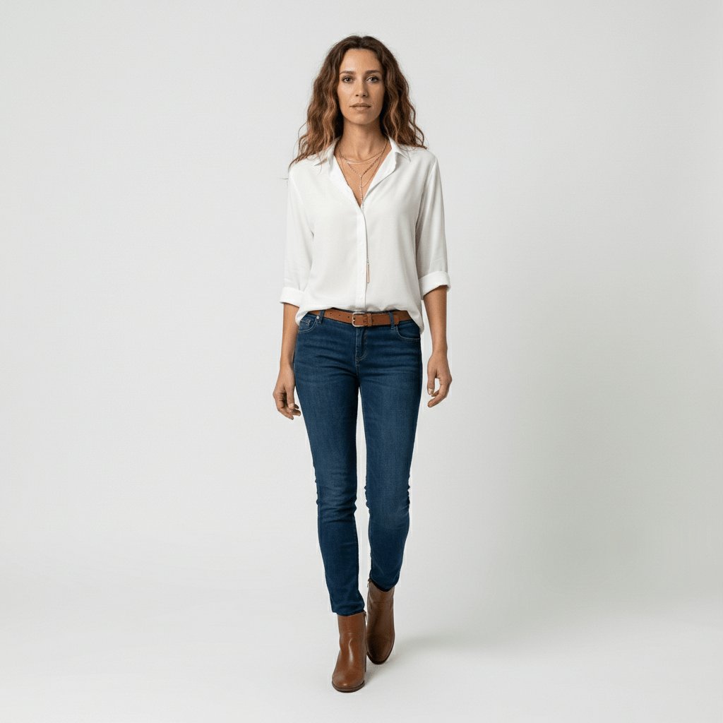 Women's Relaxed-Fit Button-Up Long-Sleeve Shirt-Collar Blouse - Variant Style 23 | Lavisa