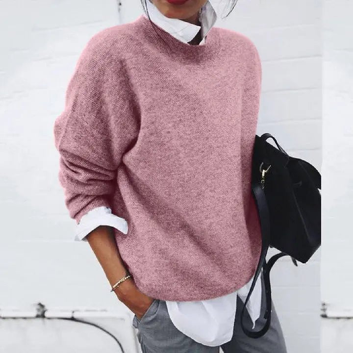 Lavisa - Women's Relaxed-Fit Crew-Neck Cashmere-Blend Jumper