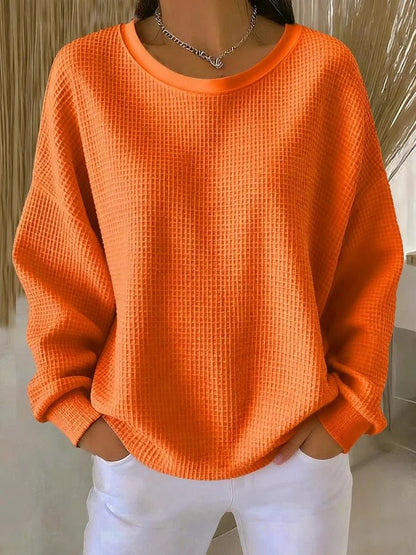 Women's Relaxed-Fit Textured Waffle-Knit Jumper - Variant Style 8 | Lavisa
