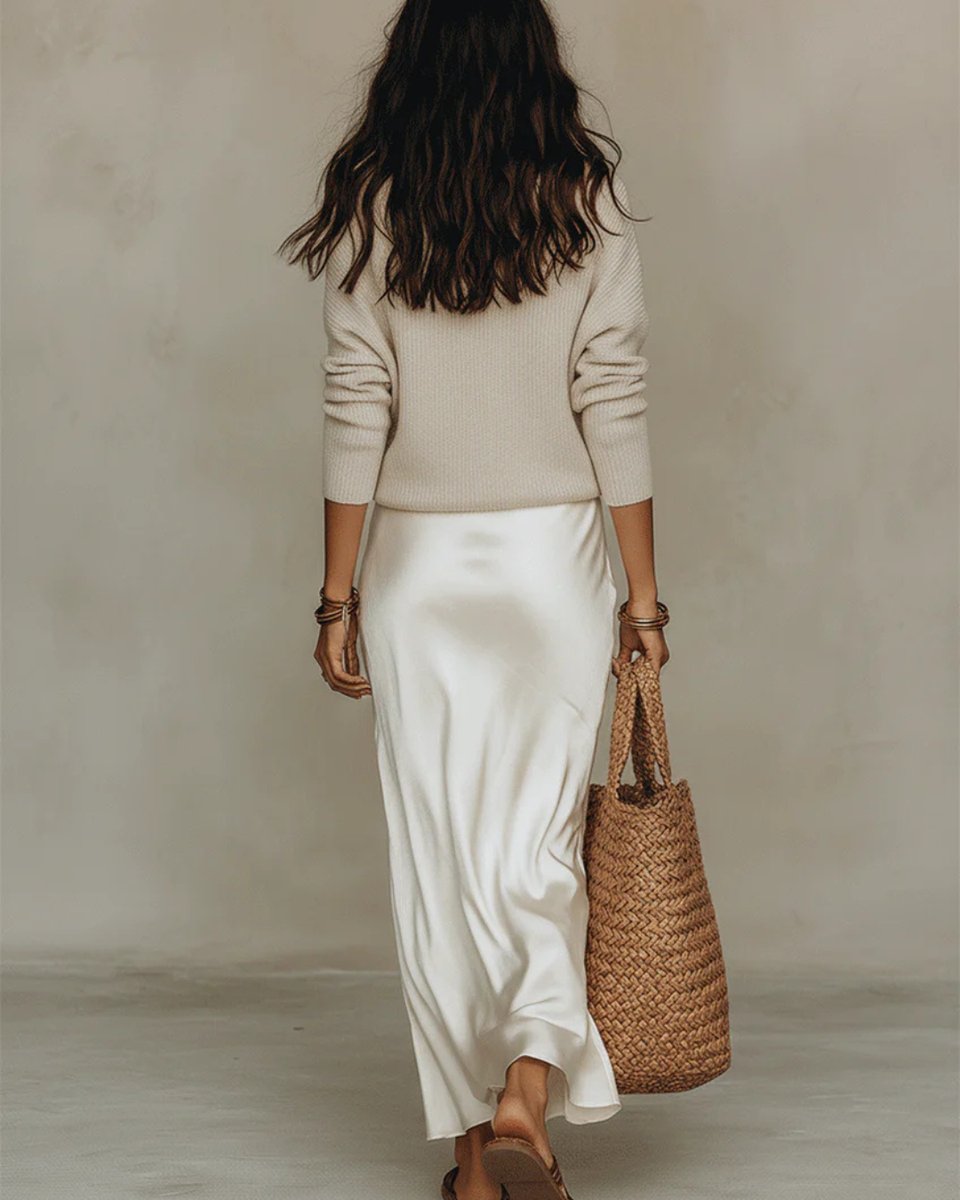 Satin Slip Dress and Knit Jumper Set - Variant Style 9 | Lavisa