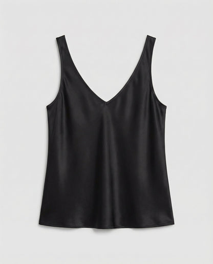 Lavisa - Women's Satin V-Neck Wide-Strap Camisole Top