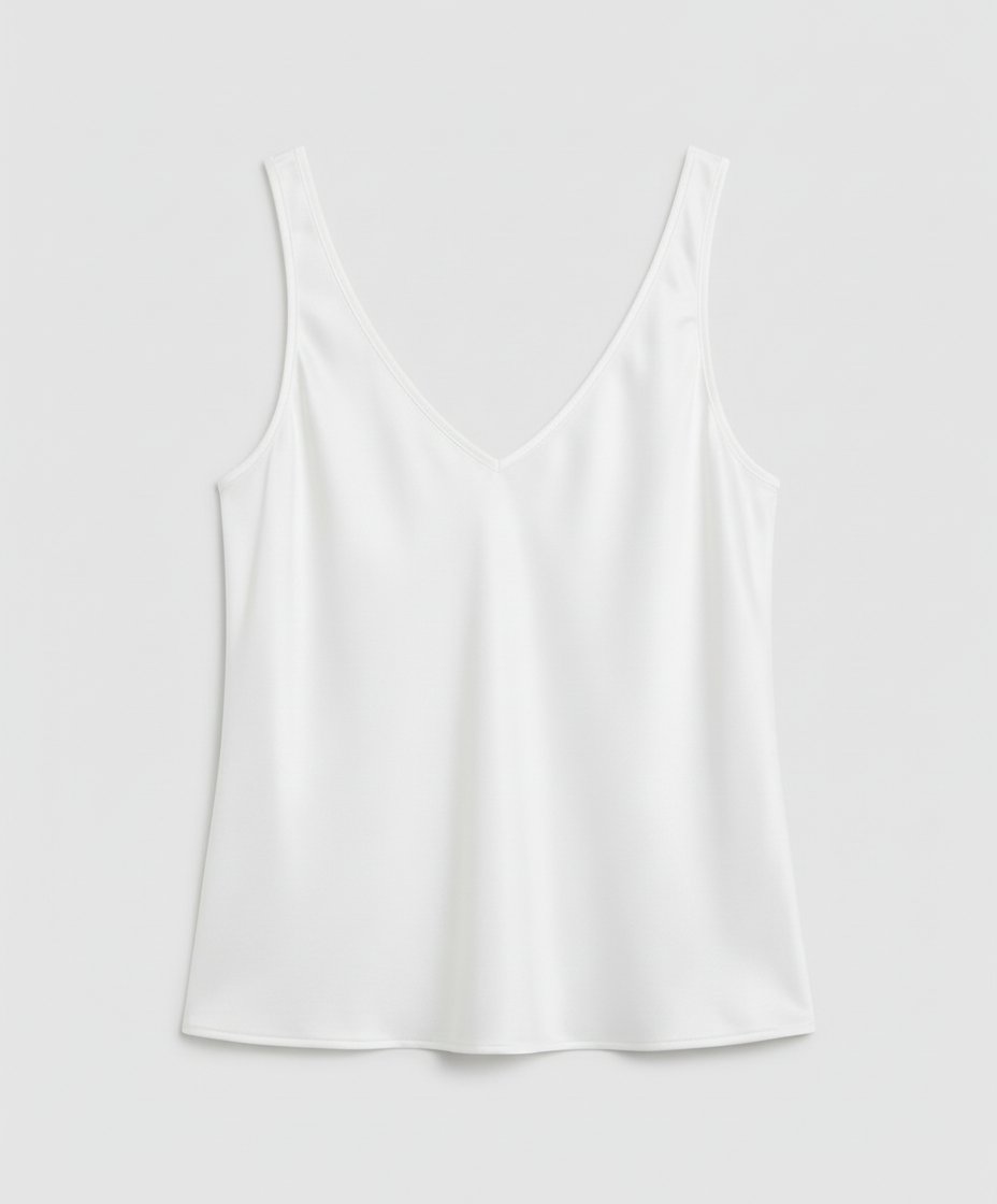 Lavisa - Women's Satin V-Neck Wide-Strap Camisole Top