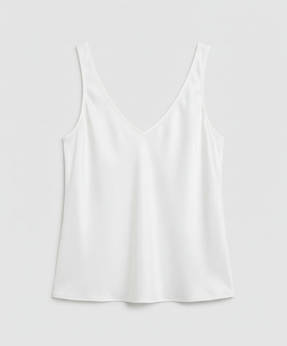 Lavisa - Women's Satin V-Neck Wide-Strap Camisole Top
