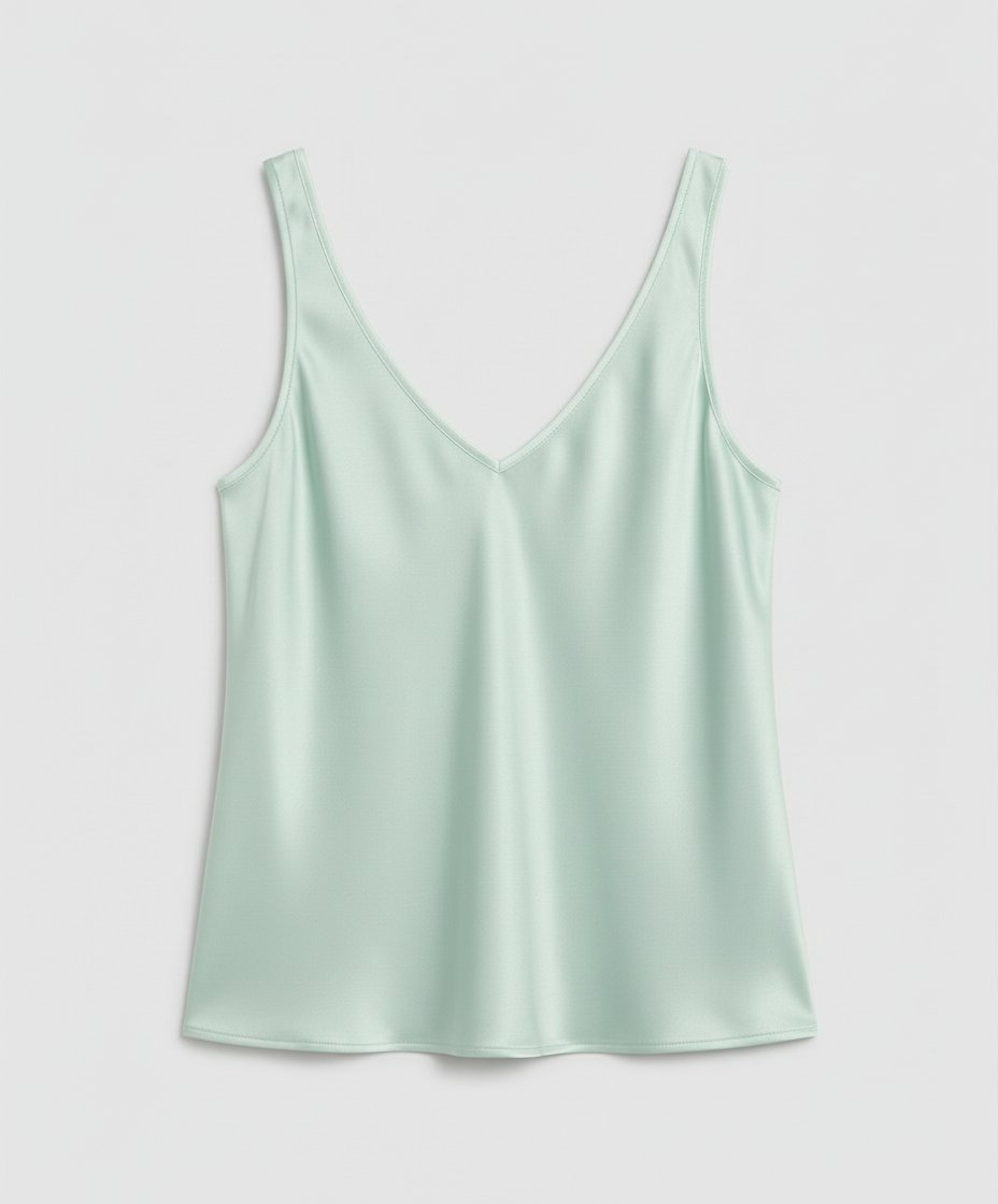 Lavisa - Women's Satin V-Neck Wide-Strap Camisole Top