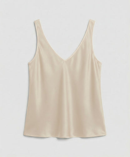 Lavisa - Women's Satin V-Neck Wide-Strap Camisole Top