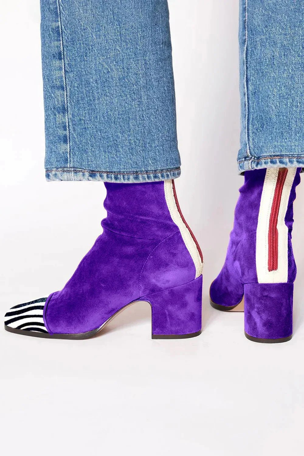 Lavisa - Women's Square-Toe Block Heel Ankle Boots