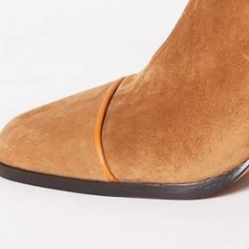 Lavisa - Women's Square-Toe Block Heel Ankle Boots