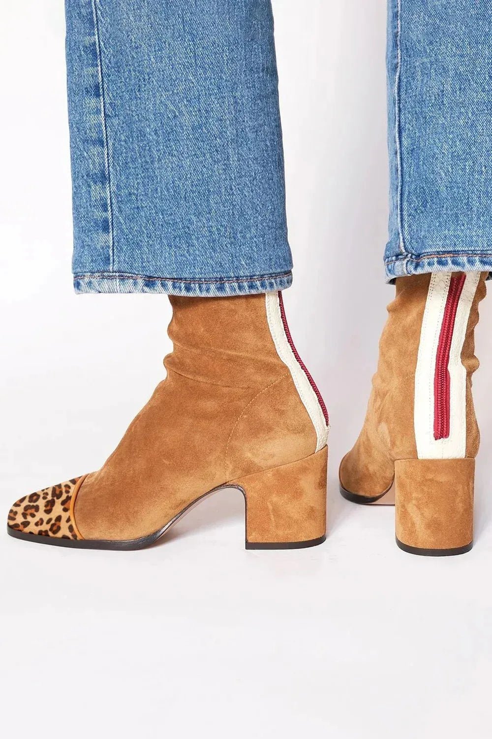 Lavisa - Women's Square-Toe Block Heel Ankle Boots