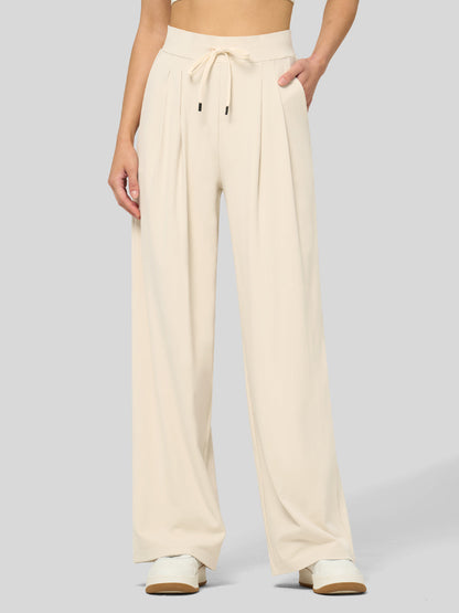 Lavisa - Women's Stretchy Wide Leg Dress Pants - Work & Casual