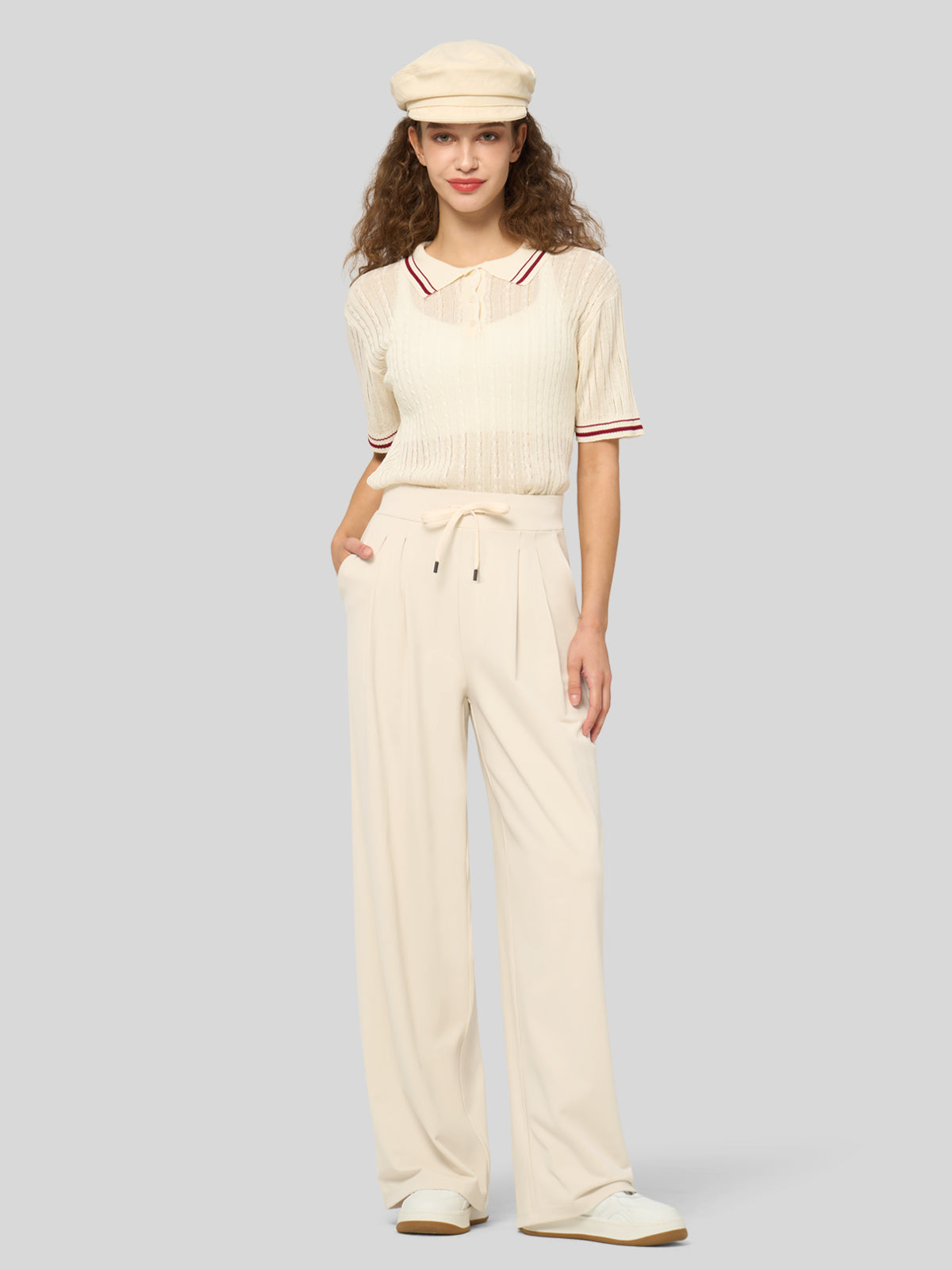 Lavisa - Women's Stretchy Wide Leg Dress Pants - Work & Casual