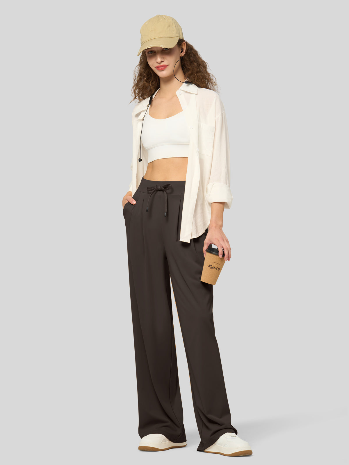 Lavisa - Women's Stretchy Wide Leg Dress Pants - Work & Casual