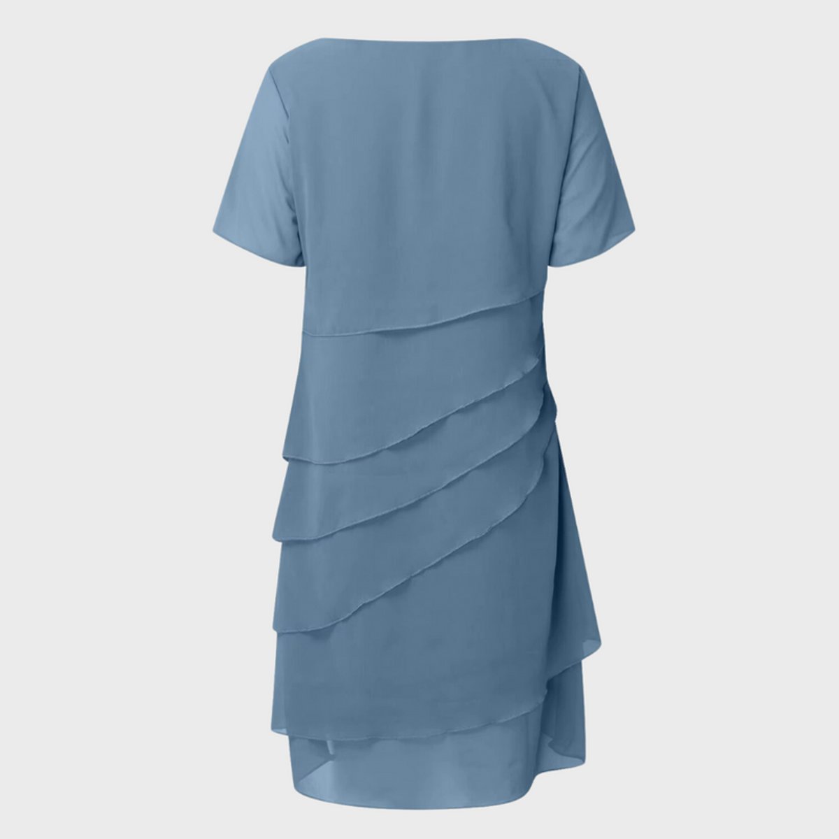Women's Tiered Short-Sleeve Midi Cocktail Dress - Variant Style 8 | Lavisa