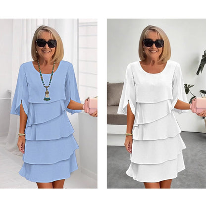 Tiered Ruffle-Sleeve Layered Midi Dress - Variant Style 9 | Lavisa