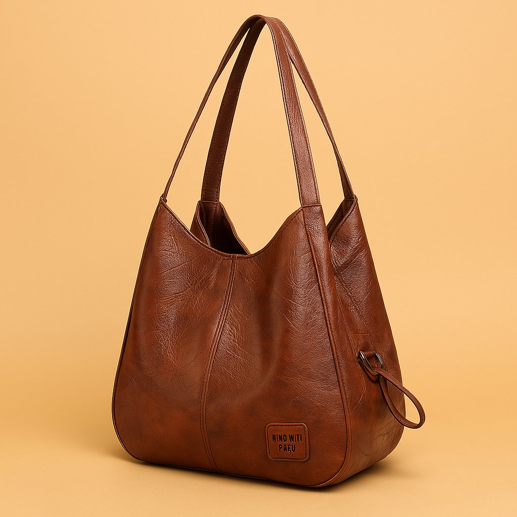 Women's Vintage Genuine Leather Hobo Shoulder Bag - Front View | Lavisa