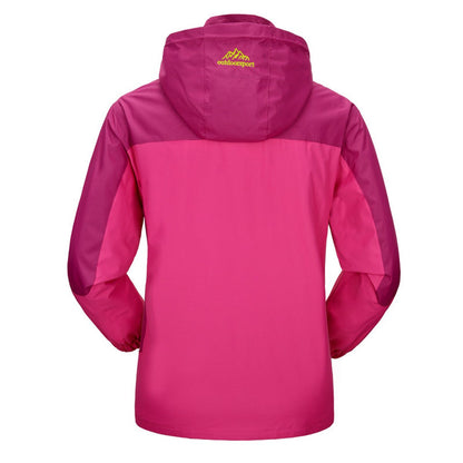 Womens Waterproof Hooded Outdoor Jacket - Front View | Lavisa