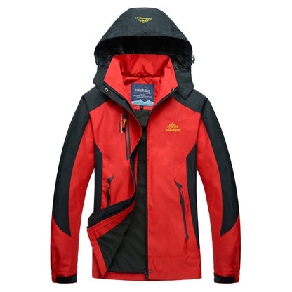Womens Waterproof Hooded Outdoor Jacket - Sole & Material View | Lavisa