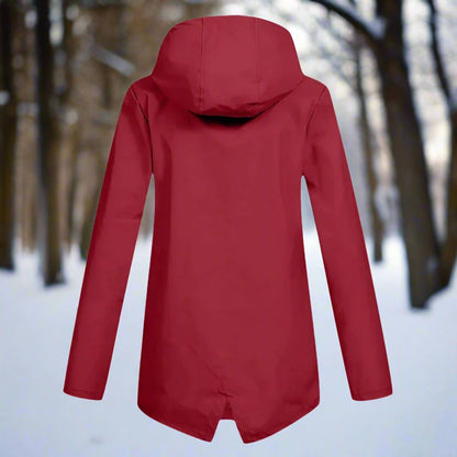 Women's Waterproof Hooded Rain Jacket Zip-Up Adjustable Cuffs Pockets - Variant Style 11 | Lavisa