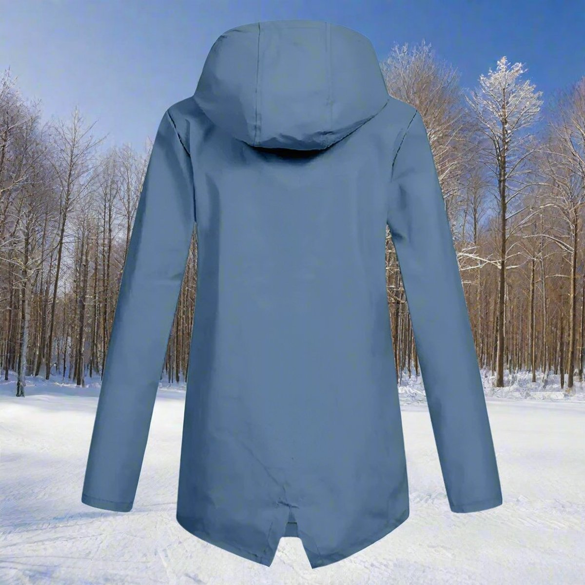 Women's Waterproof Hooded Rain Jacket Zip-Up Adjustable Cuffs Pockets - Close-Up Texture & Detail | Lavisa