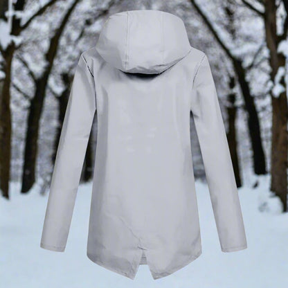 Women's Waterproof Hooded Rain Jacket Zip-Up Adjustable Cuffs Pockets - Variant Style 8 | Lavisa