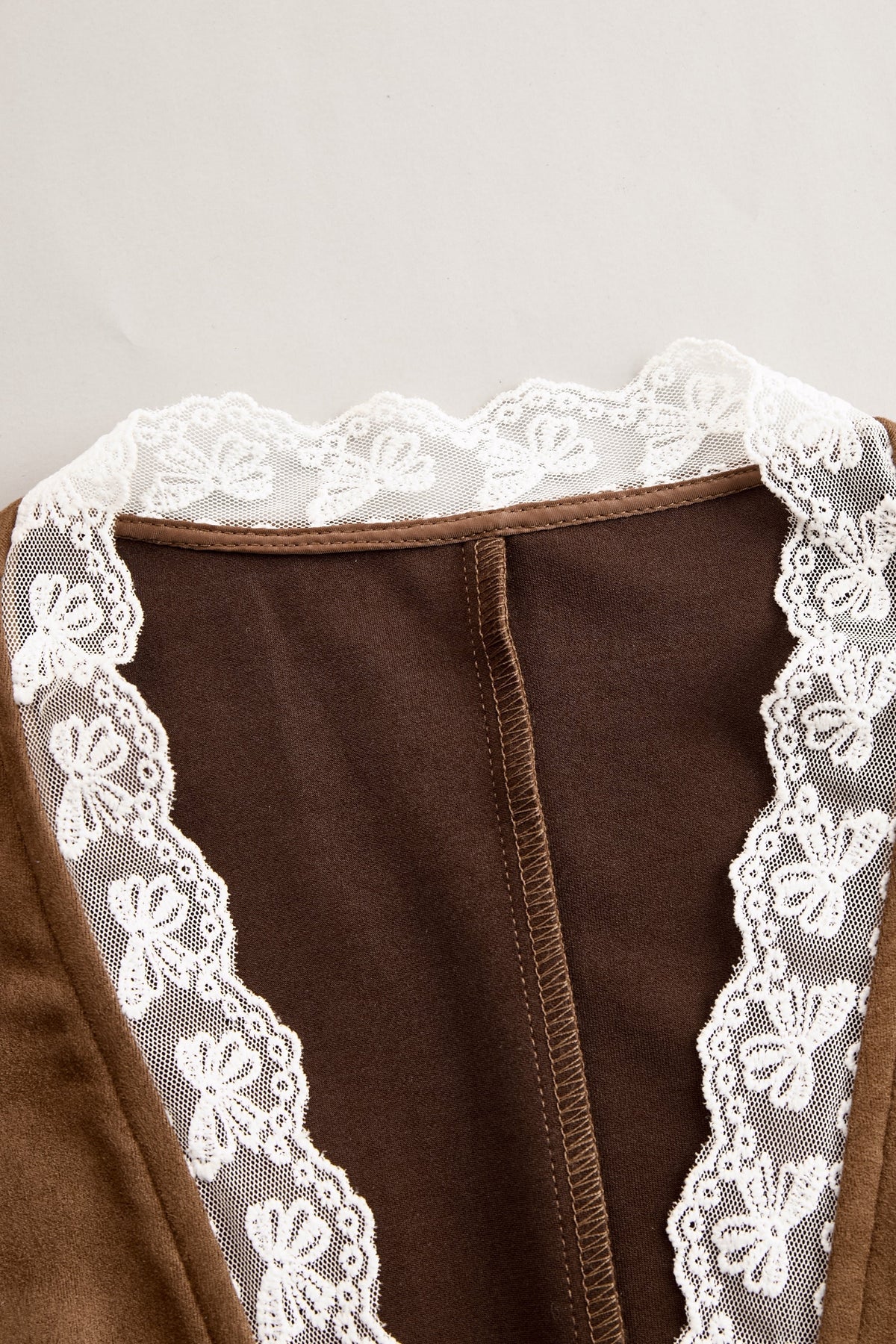 Women's Western Lace Long-Sleeve V-Neck Fitted Snap-Button Blouse - Lifestyle & Model Angle | Lavisa