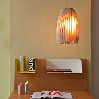 Lavisa - Rustic Handmade Wood Slat Pendant Light